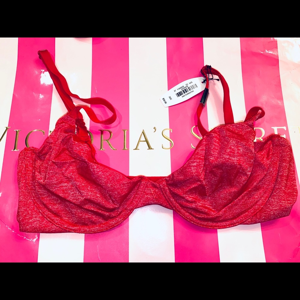 New Victoria’s Secret Bra Unlined Semi Demi VS Red